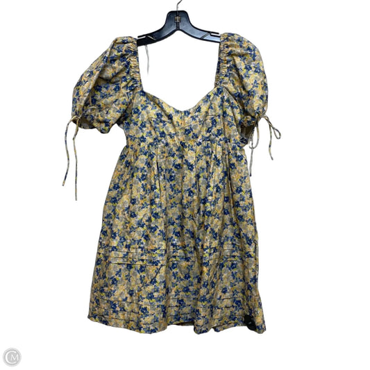 Dress Casual Short By English Factory In Blue & Yellow, Size: S