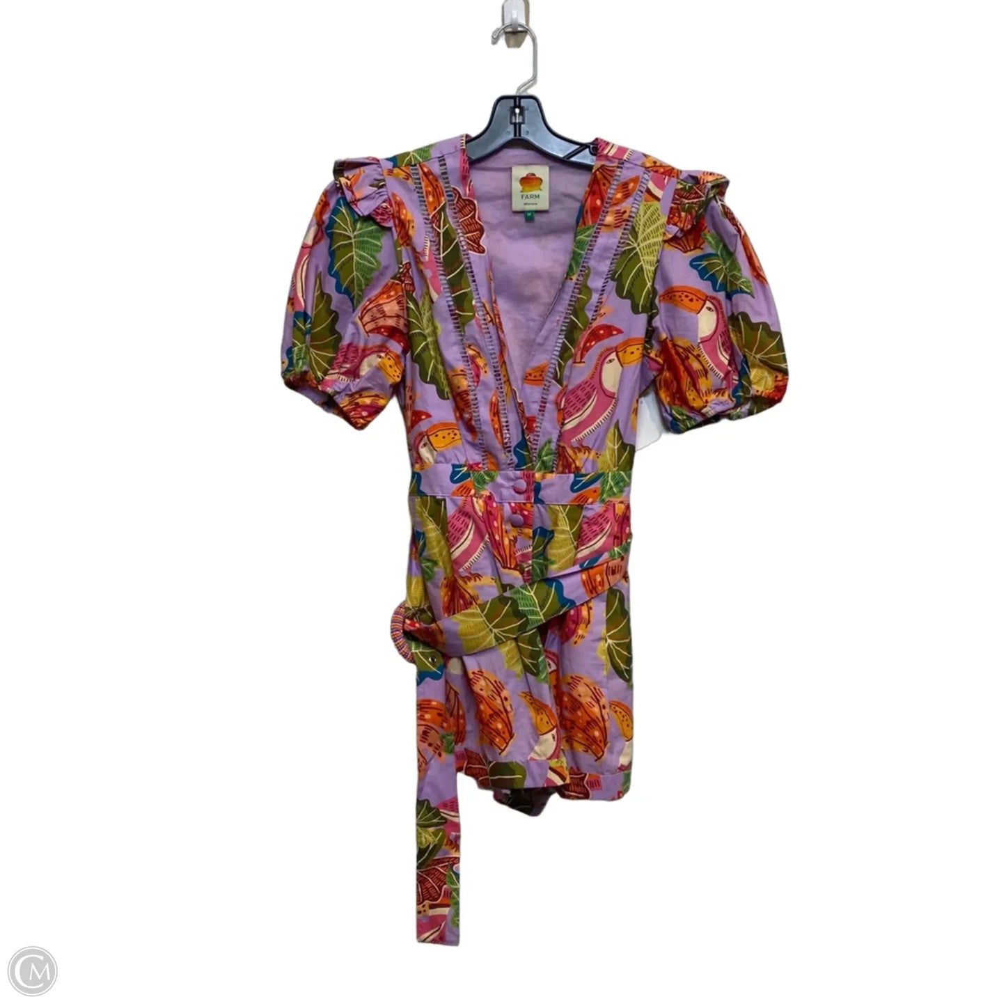 Romper Designer By Farm Rio In Purple, Size: M