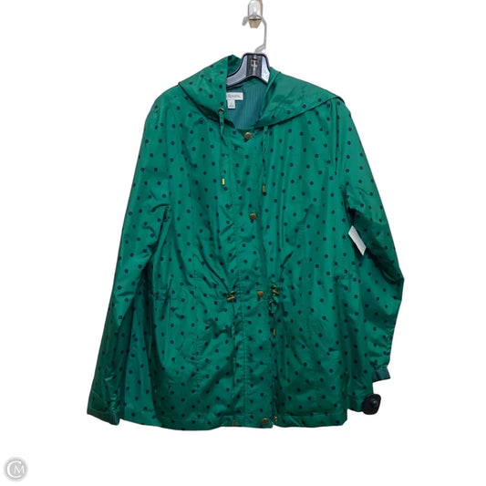 Jacket Windbreaker By Kim Rogers In Green, Size: L