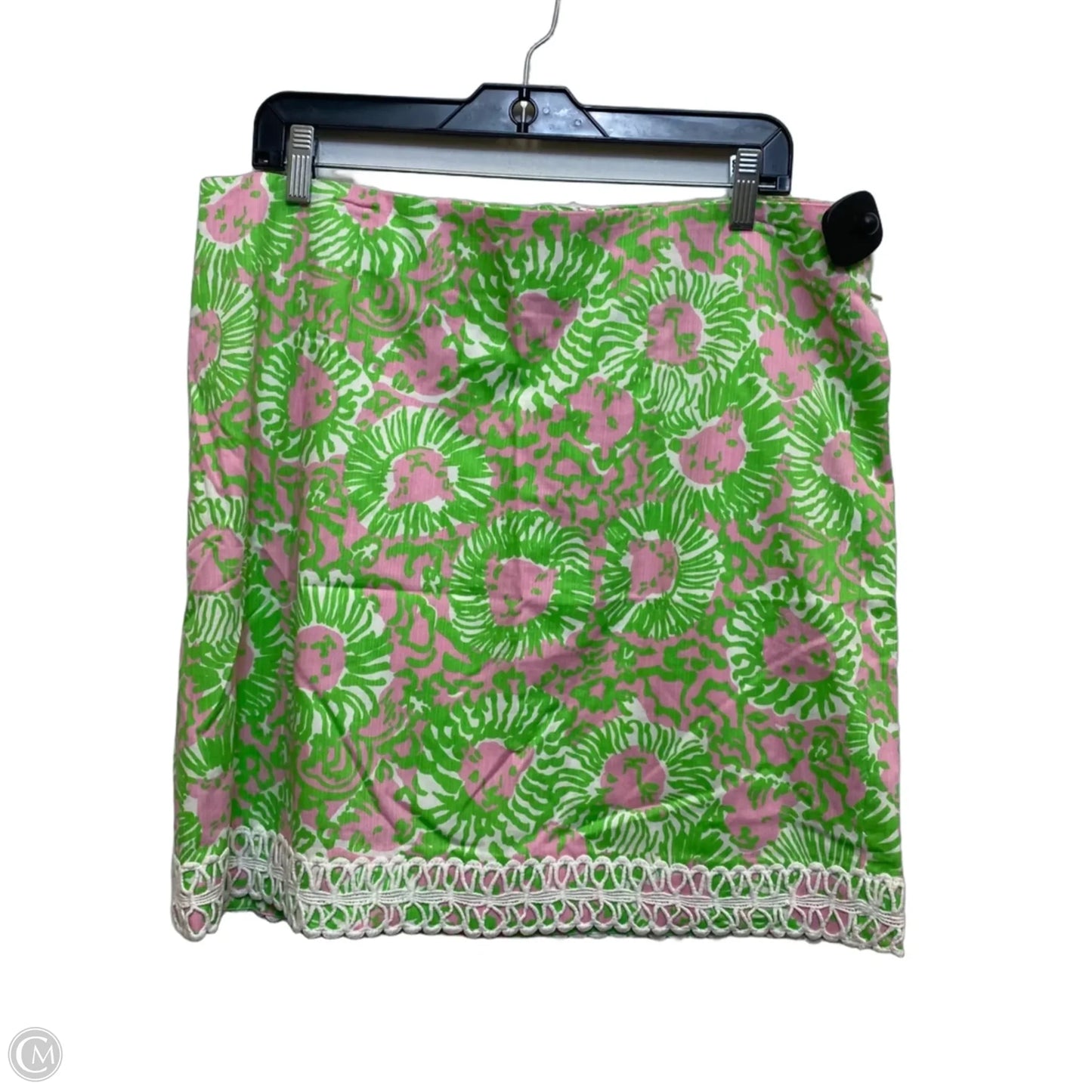 Skirt Designer By Lilly Pulitzer In Green & Pink, Size: L
