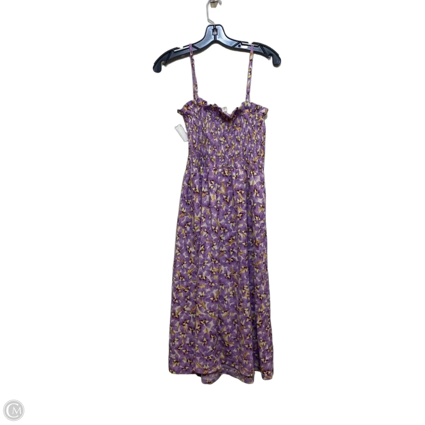 Dress Casual Midi By H&m In Purple, Size: M