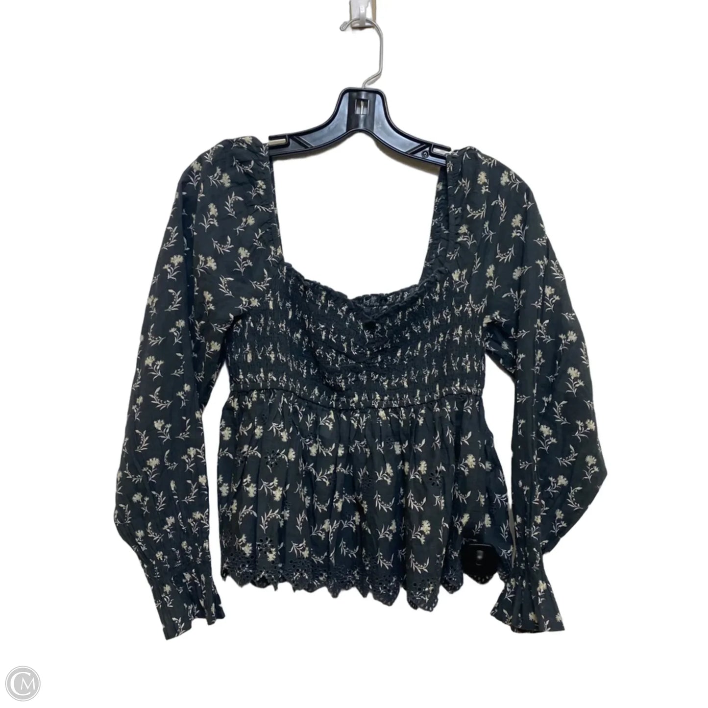 Top Long Sleeve By American Eagle In Grey, Size: M