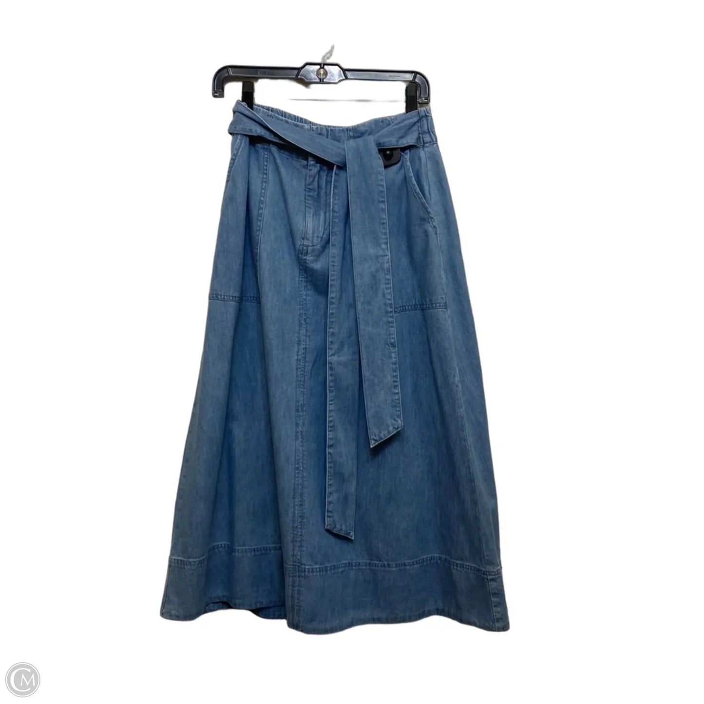 Skirt Midi By Universal Thread In Blue Denim, Size: S