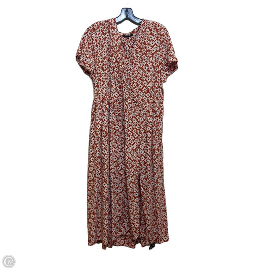 Dress Casual Midi By Madewell In Brown, Size: Xxl