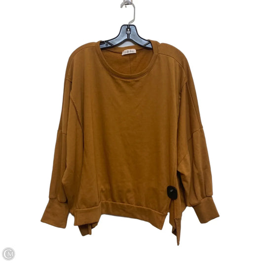 Sweatshirt Collar By Charlotte Avery In Brown, Size: Xl