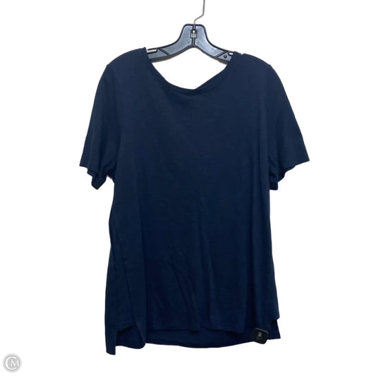 Top Short Sleeve Basic By Chicos In Navy, Size: L