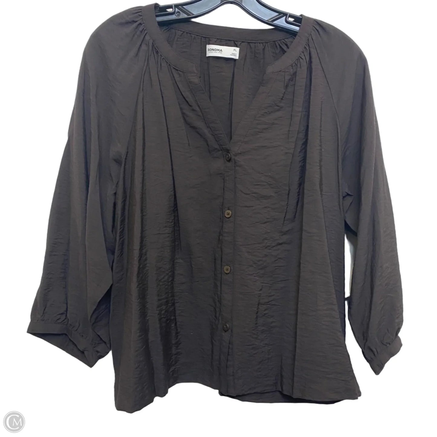 Top Long Sleeve By Sonoma In Brown, Size: Lp