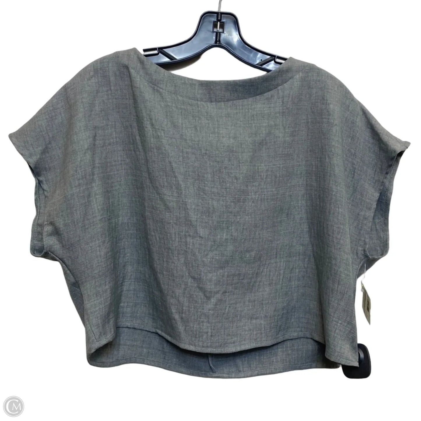 Top Short Sleeve By Shein In Grey, Size: L