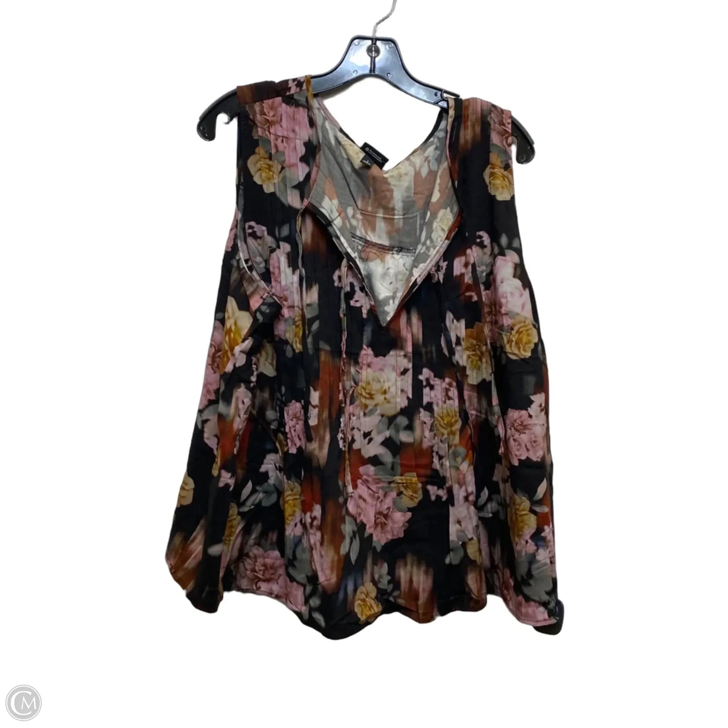 Top Sleeveless By Torrid In Black & Brown, Size: 1x