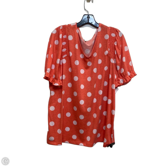 Top Short Sleeve By Cato In Orange, Size: 1x