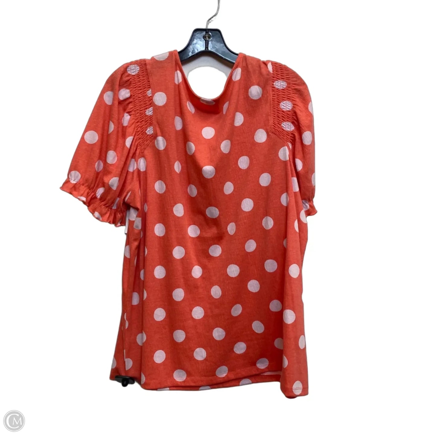Top Short Sleeve By Cato In Orange, Size: 1x