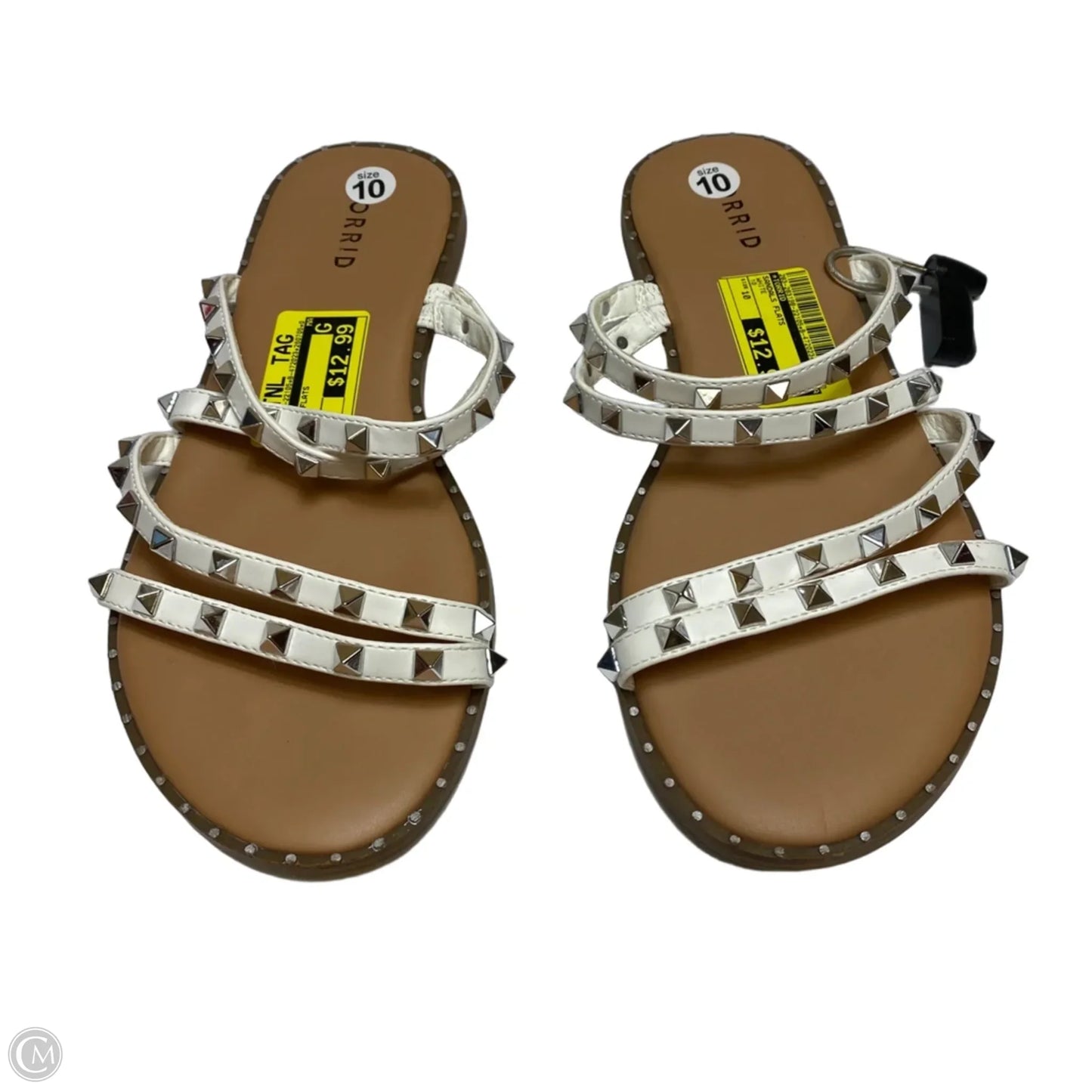 Sandals Flats By Torrid In White, Size: 10