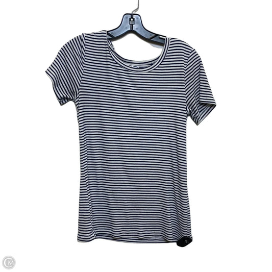 Top Short Sleeve By Old Navy In Blue & White, Size: M