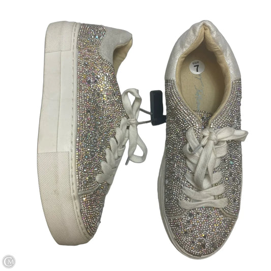 Shoes Sneakers By Betsey Johnson In Cream, Size: 7