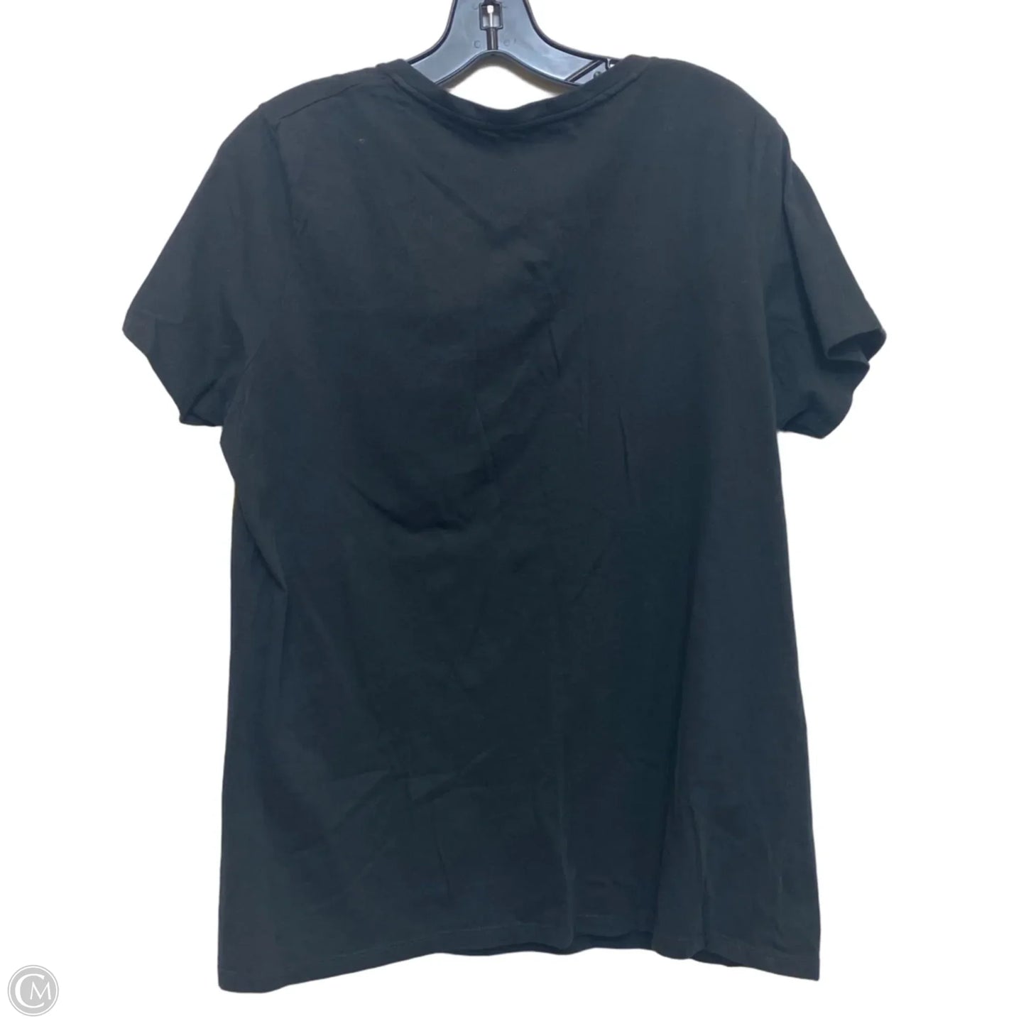 Athletic Top Short Sleeve By Champion In Black, Size: Xl