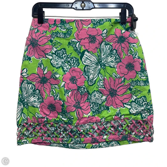 Skirt Designer By Lilly Pulitzer In Green & Pink, Size: Xs