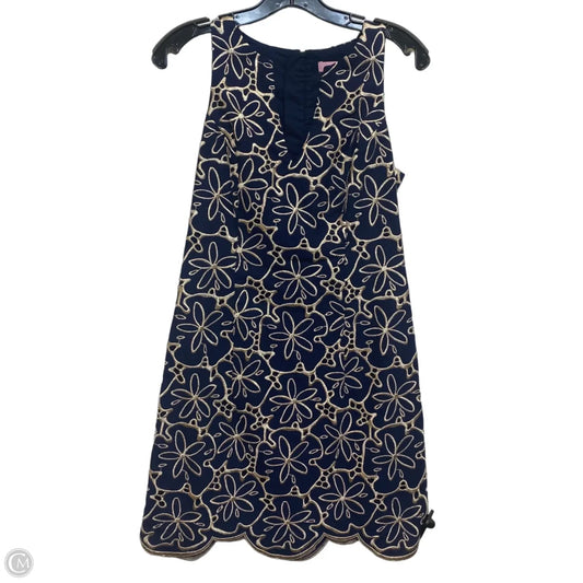Dress Designer By Lilly Pulitzer In Blue & Gold, Size: Xs