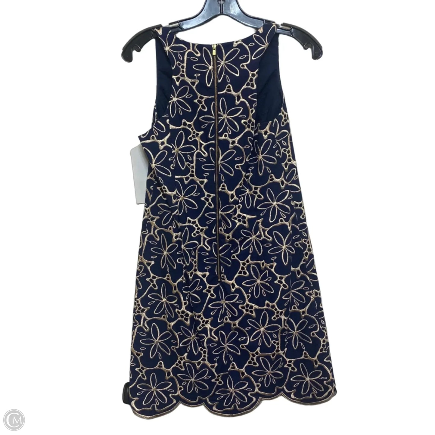 Dress Designer By Lilly Pulitzer In Blue & Gold, Size: Xs