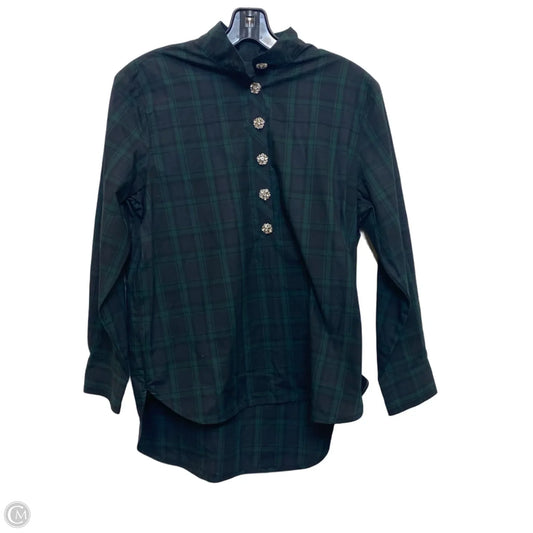 Top Long Sleeve By J. Crew In Blue & Green, Size: Xs