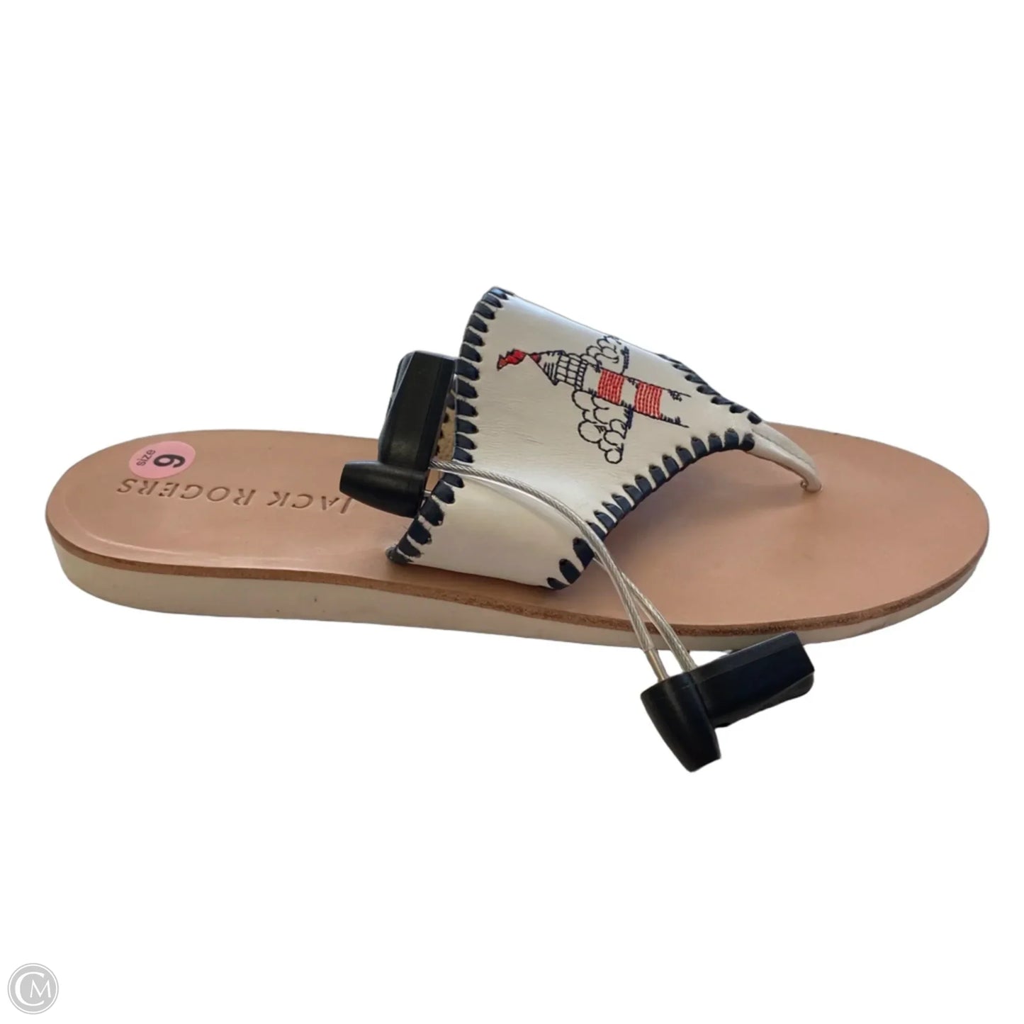 Sandals Designer By Jack Rogers In White, Size: 9