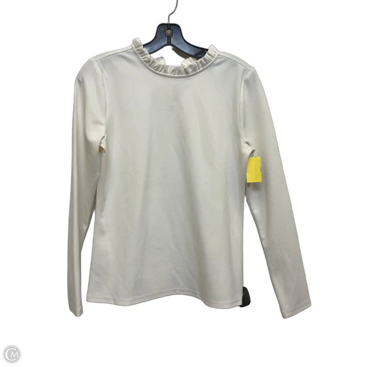 Top Long Sleeve By Ann Taylor In Cream, Size: S