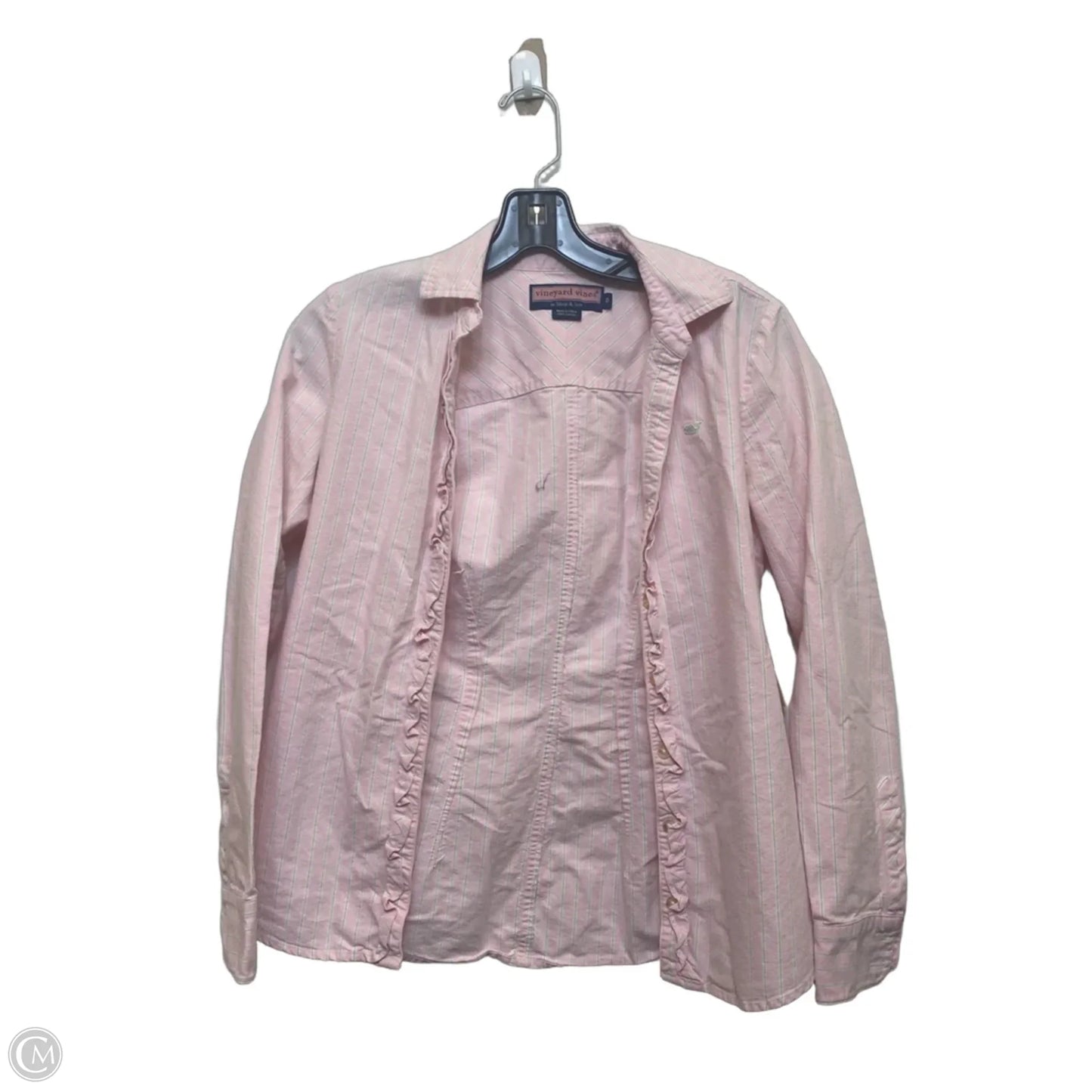 Top Long Sleeve Designer By Vineyard Vines In Pink, Size: Xs