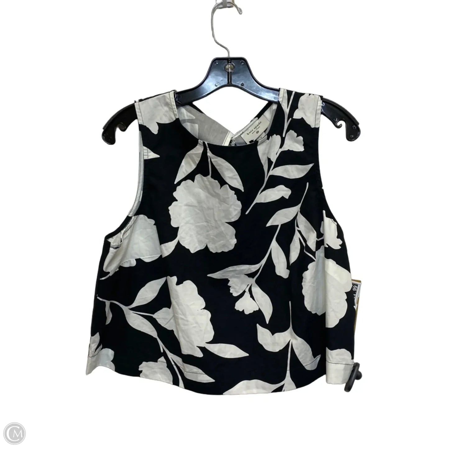 Top Sleeveless Designer By Kate Spade In Black & White, Size: M