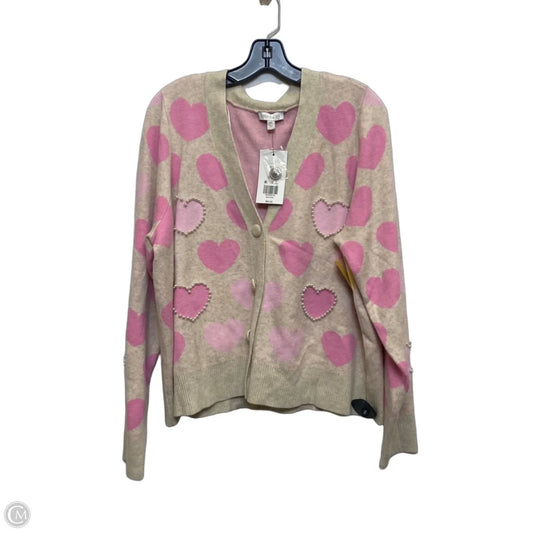 Sweater Cardigan By Crown And Ivy In Pink & Tan, Size: Xxl