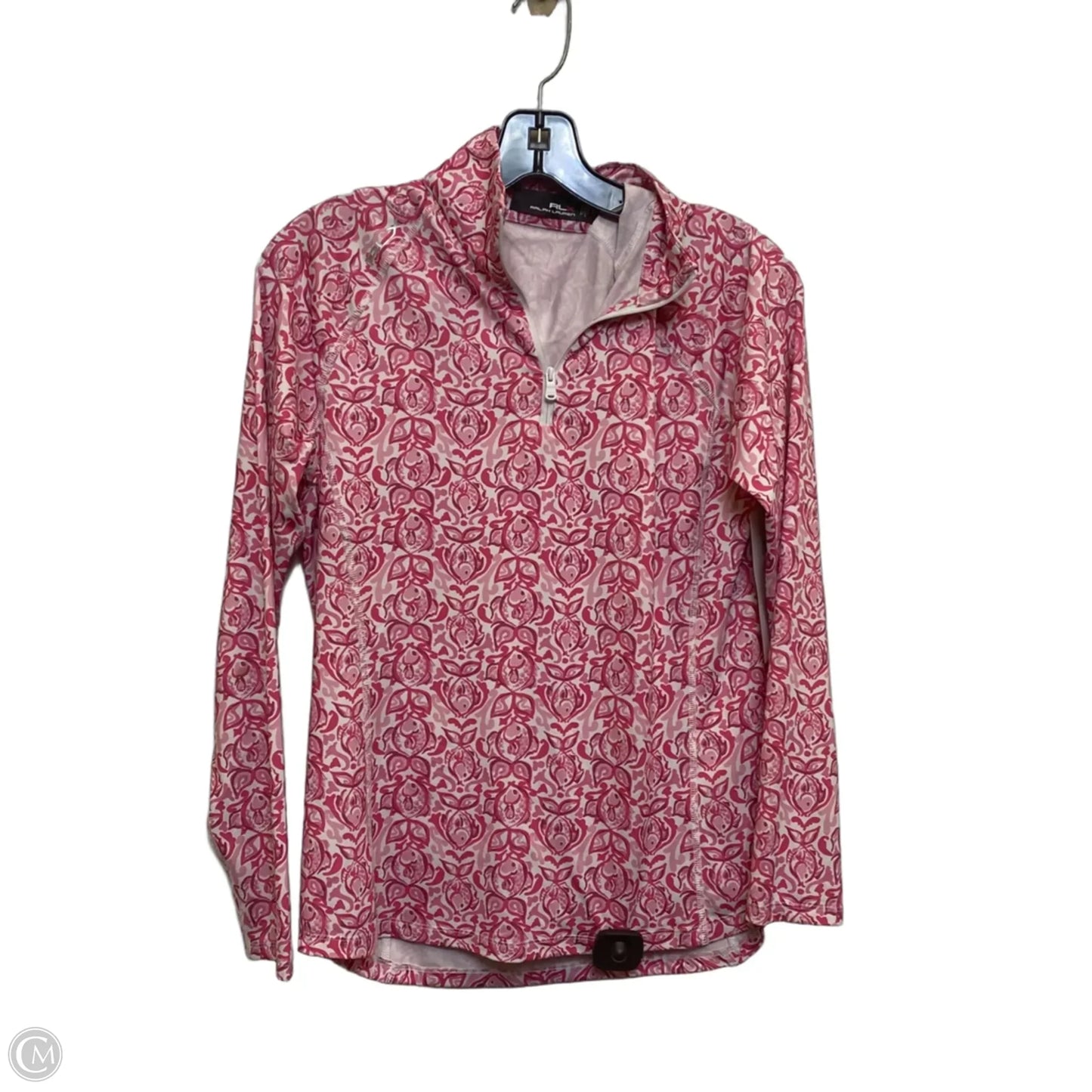 Athletic Top Long Sleeve Collar By Ralph Lauren In Pink, Size: S