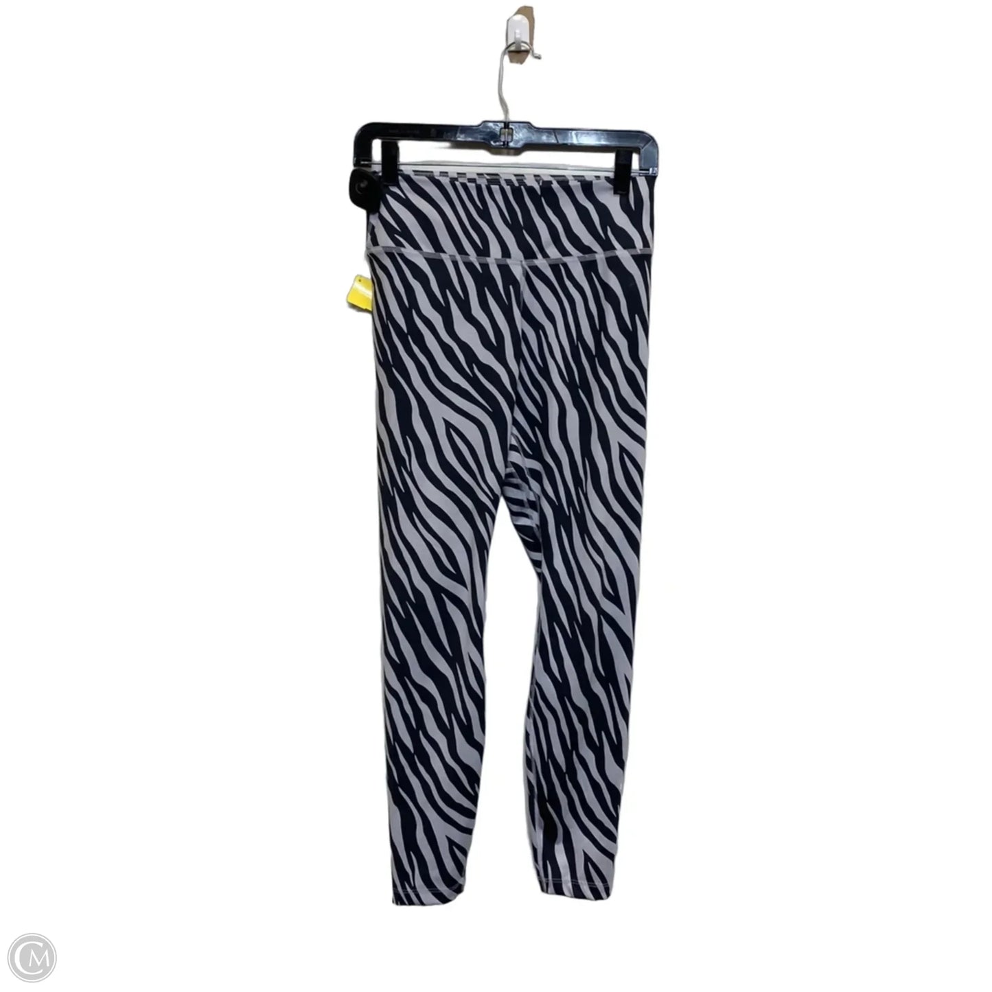 Athletic Leggings By Nike In Black & Grey, Size: M