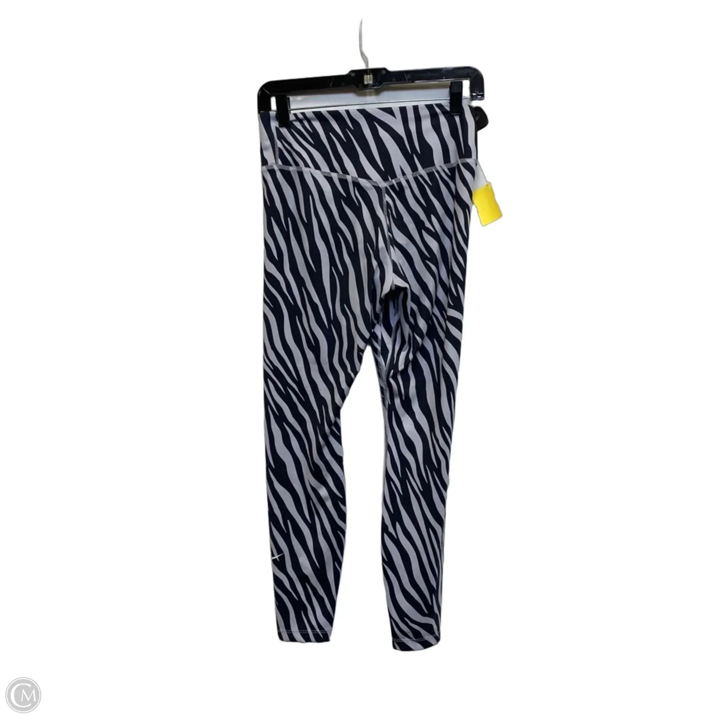 Athletic Leggings By Nike In Black & Grey, Size: M