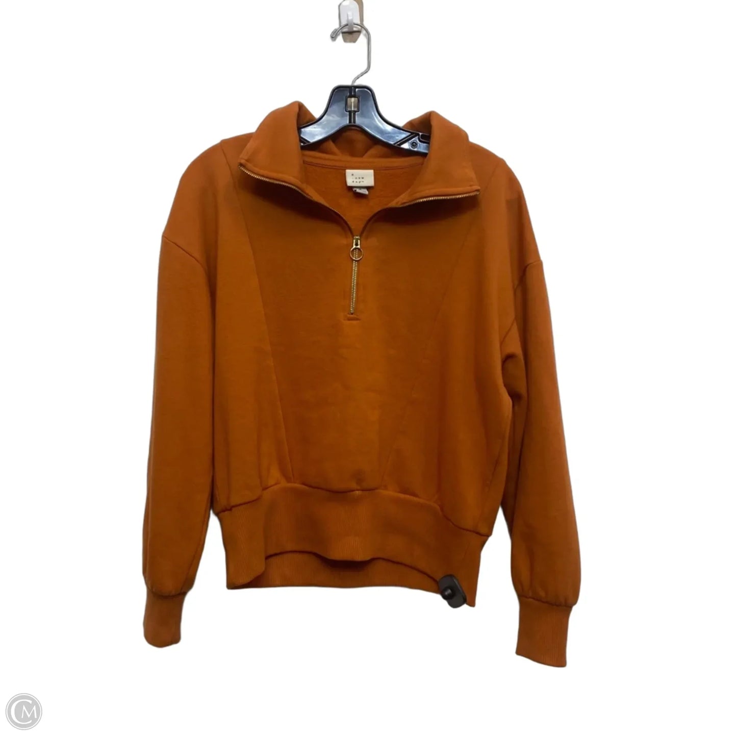 Sweatshirt Collar By A New Day In Orange, Size: S