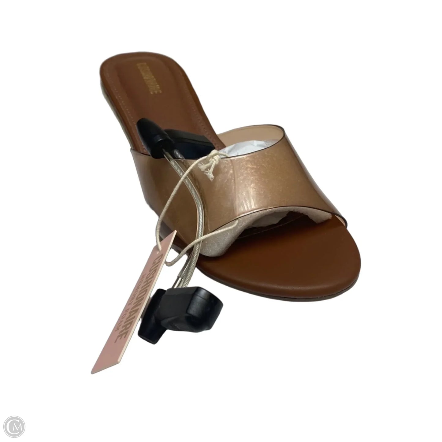 Sandals Heels Wedge By Cushionaire In Brown, Size: 7.5