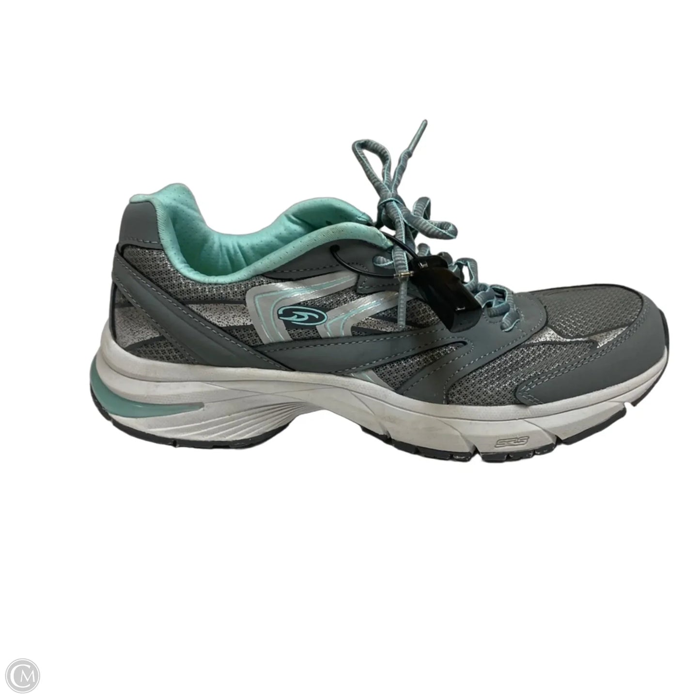 Shoes Athletic By Dr Scholls In Blue & Grey, Size: 10