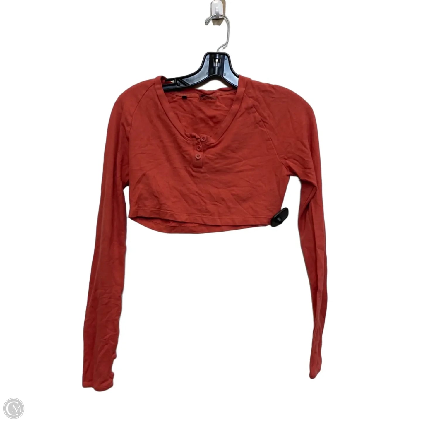 Athletic Top Long Sleeve Crewneck By Gym Shark In Red, Size: S