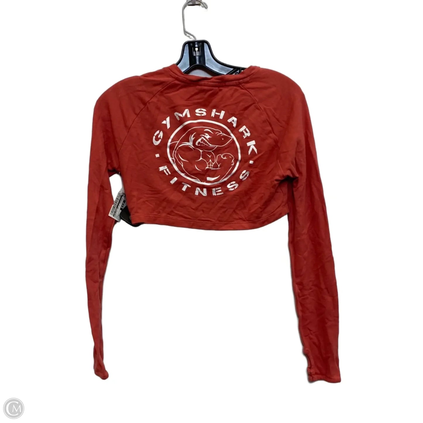 Athletic Top Long Sleeve Crewneck By Gym Shark In Red, Size: S