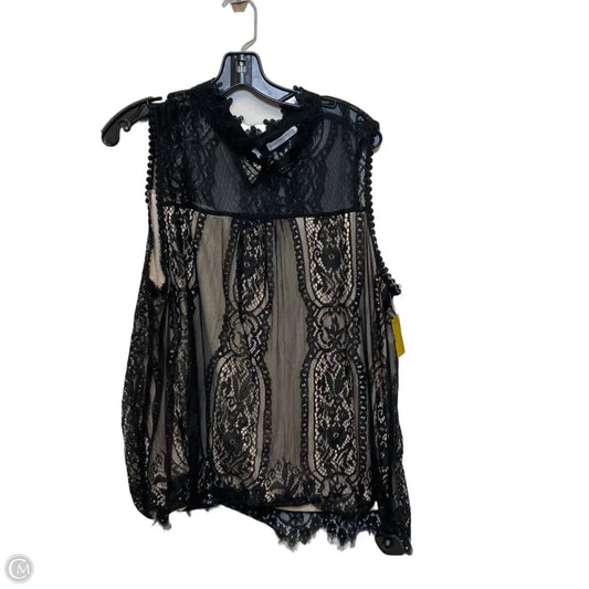 Top Sleeveless By Notations In Black, Size: 2x