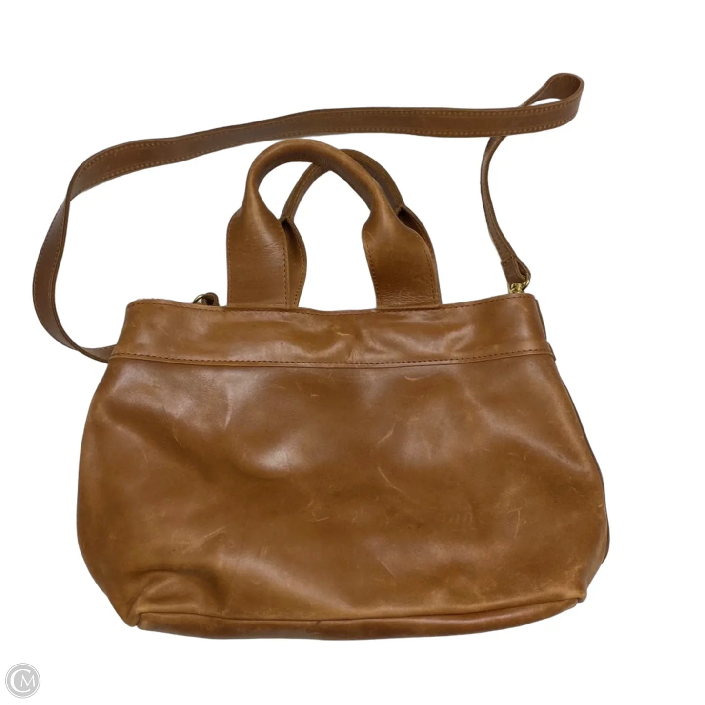 Handbag Leather By Raven + Lily, Size: Medium