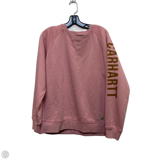 Sweatshirt Crewneck By Carhartt In Pink, Size: Xl