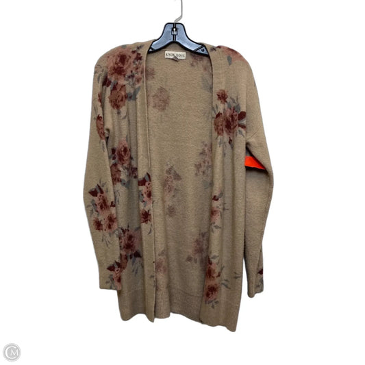 Sweater Cardigan By Knox Rose In Brown, Size: S