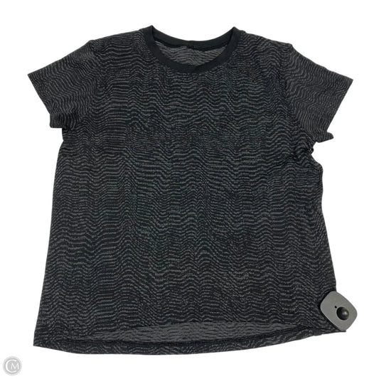 Athletic Top Short Sleeve Designer By Lululemon In Black, Size: S