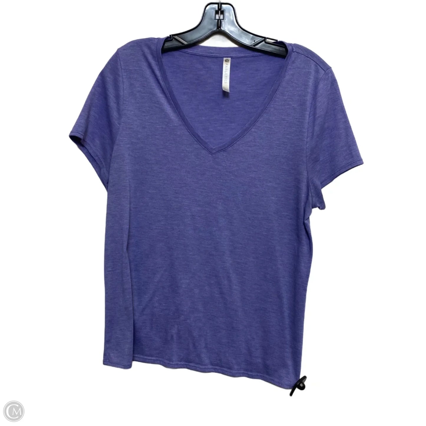 Athletic Top Short Sleeve By Fabletics In Purple, Size: Xl