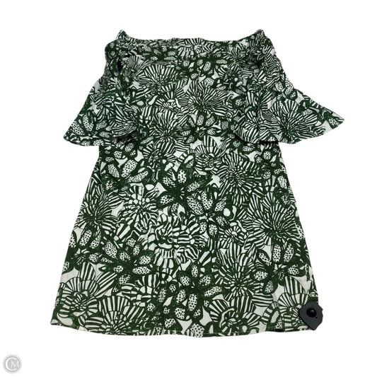 Dress Casual Short By H&m In Green & White, Size: S