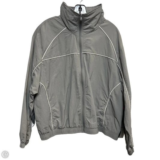 Jacket Windbreaker By Divided In Grey, Size: L