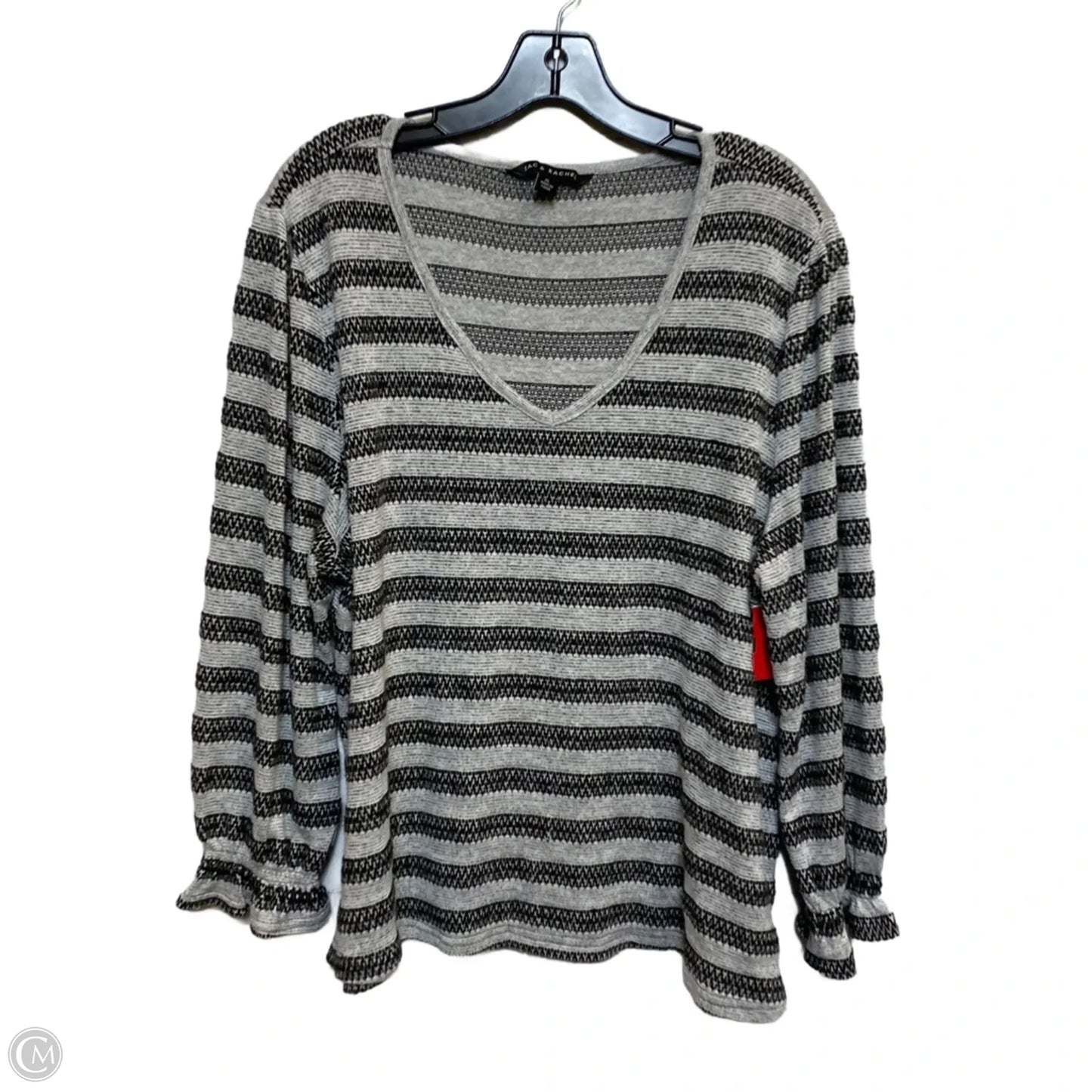 Tunic 3/4 Sleeve By Zac And Rachel In Black & Grey, Size: Xl