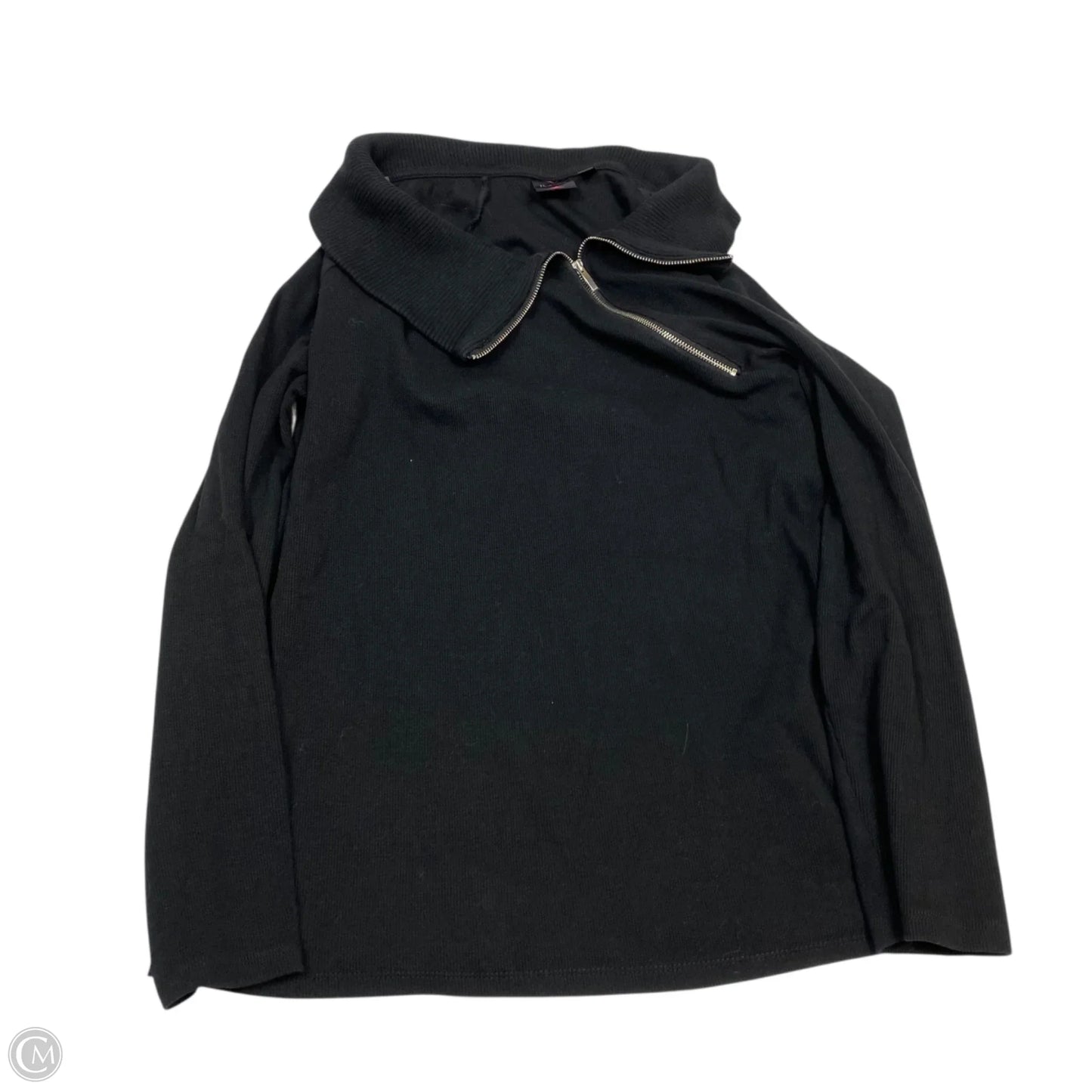 Sweatshirt Collar By Rafaella In Black, Size: L