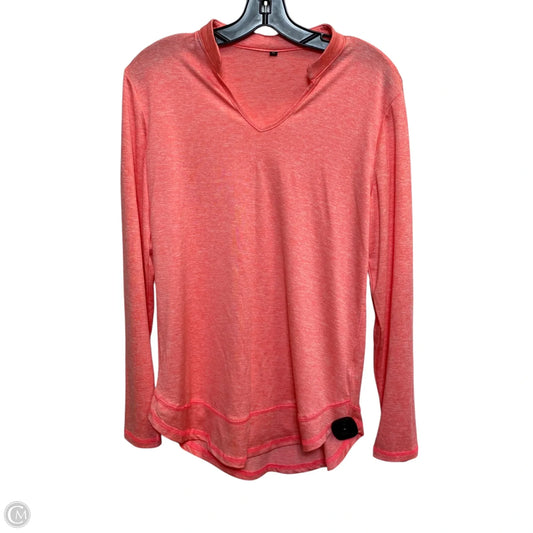 Athletic Top Long Sleeve Collar By Cmf In Pink, Size: M