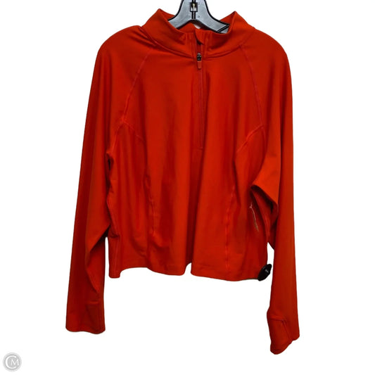 Athletic Top Long Sleeve Collar By Old Navy In Orange, Size: 3x