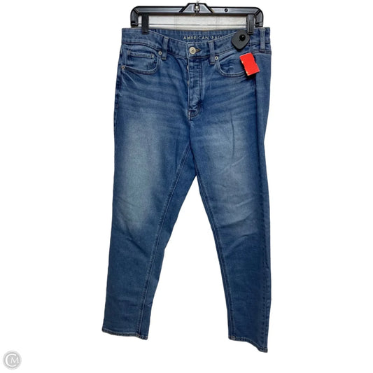 Jeans Skinny By American Eagle In Blue Denim, Size: 8