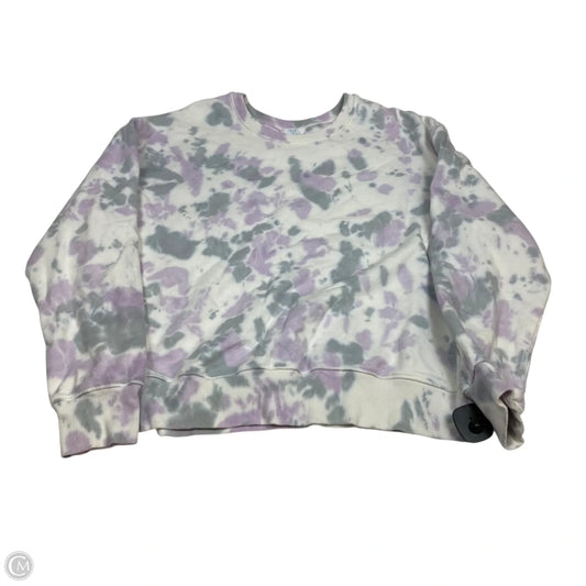 Sweatshirt Collar By Time And Tru In Tie Dye Print, Size: 2x
